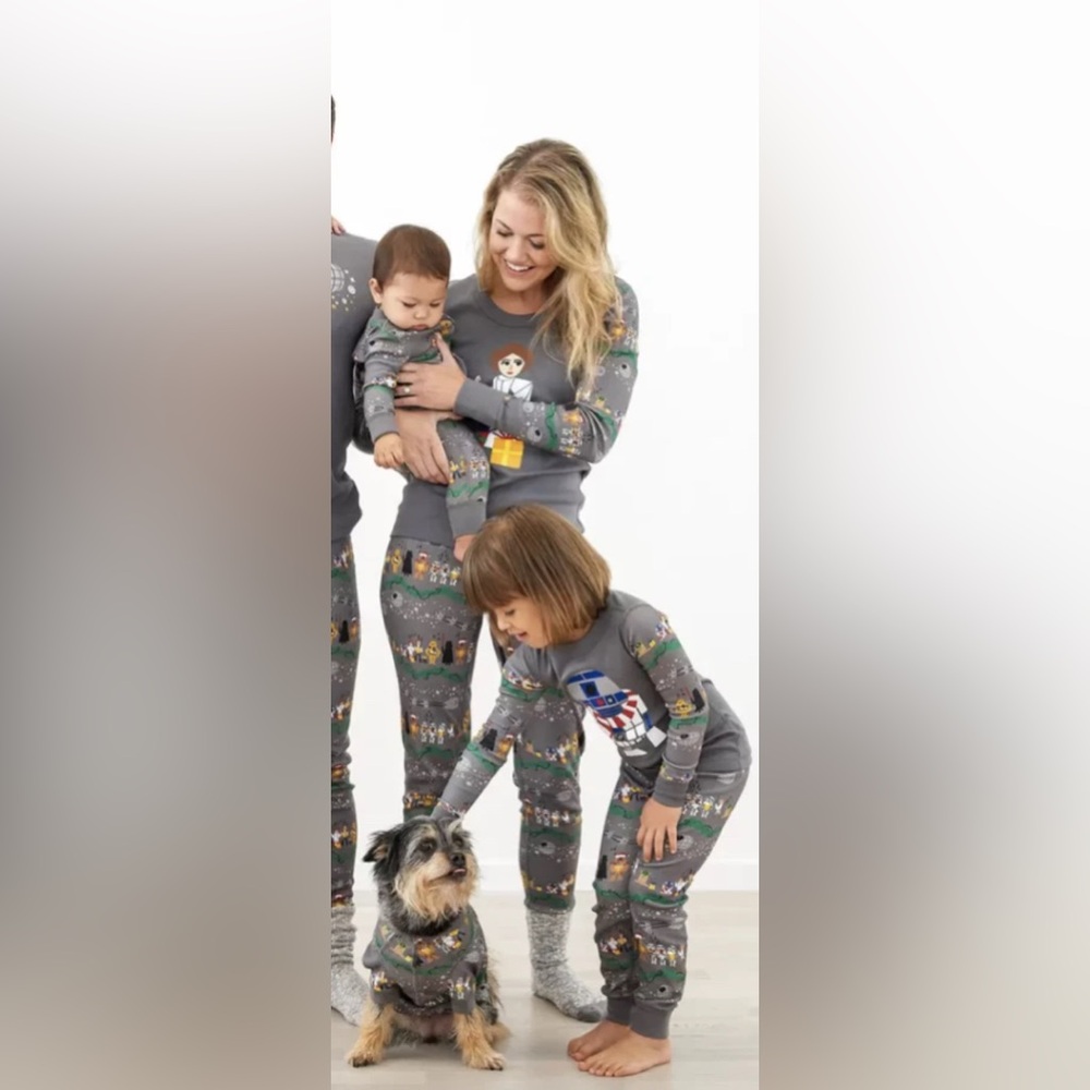 Star Wars Gray Princess Leia Christmas Pajama Set